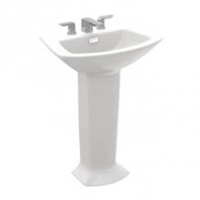 Toto LPT960.8#11 - SOIREE 30''PEDESTAL LAVATORY 8''FAUCET CENTER/COLONIAL WHT C