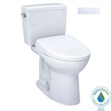 Toto MW7764736CSFGA.10#01 - TOTO Drake WASHLET plus Two-Piece Elongated 1.6 GPF Universal Height TORNADO FLUSH Toilet and S7A