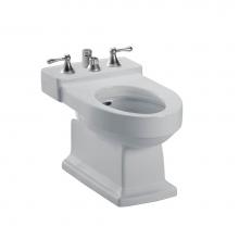 Toto BT930B#11 - Toto® Lloyd® Deck Mount Vertical Spray Flushing Rim Bidet, Cotton White