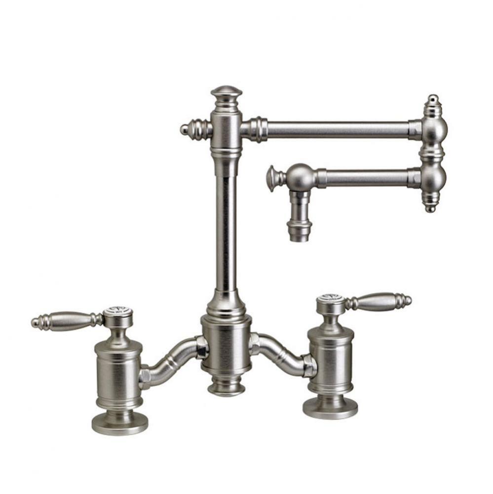 Waterstone Towson Bridge Faucet - 18'' Articulated Spout - Lever Handles
