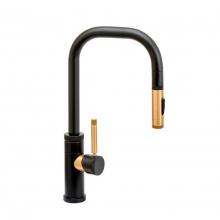 Waterstone 10230-CH - Waterstone Fulton Industrial Prep Size PLP Pulldown Faucet - Toggle Sprayer