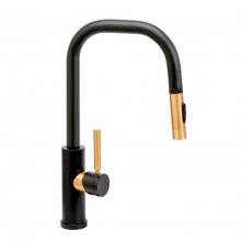 Waterstone 10340-CH - Waterstone Fulton Modern Prep Size PLP Pulldown Faucet - Angle Spout - Toggle Sprayer