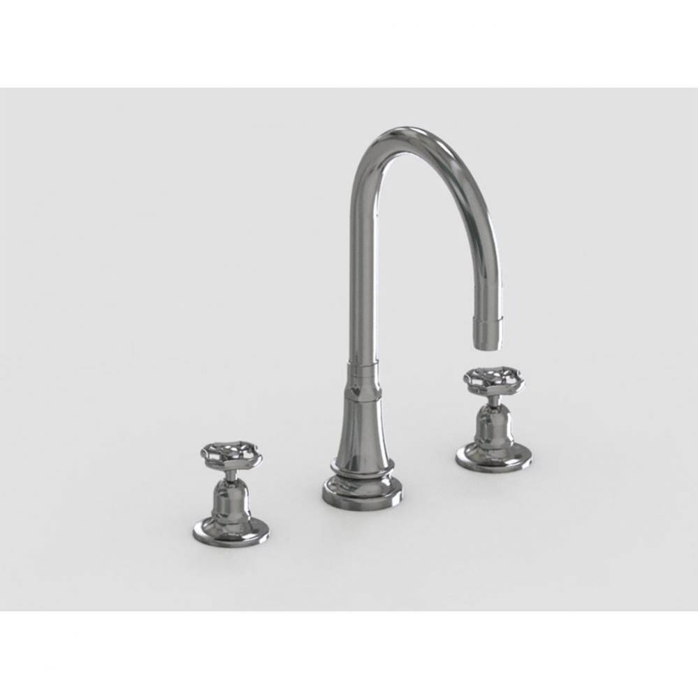 Deck Mount 7'' Swivel Bar Faucet Spout with Metal Wheel