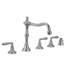 Jaclo 9930-T674-S-TRIM-PCH - Roaring 20's Roman Tub Set with Smooth Lever Handles and Straight Handshower