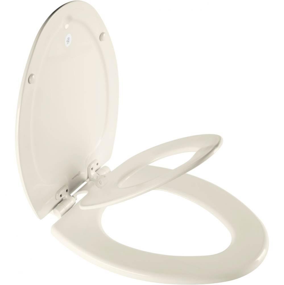 Bemis NextStep2® Child/Adult Elongated Toilet Seat in Biscuit with STA-TITE® Seat Fasten