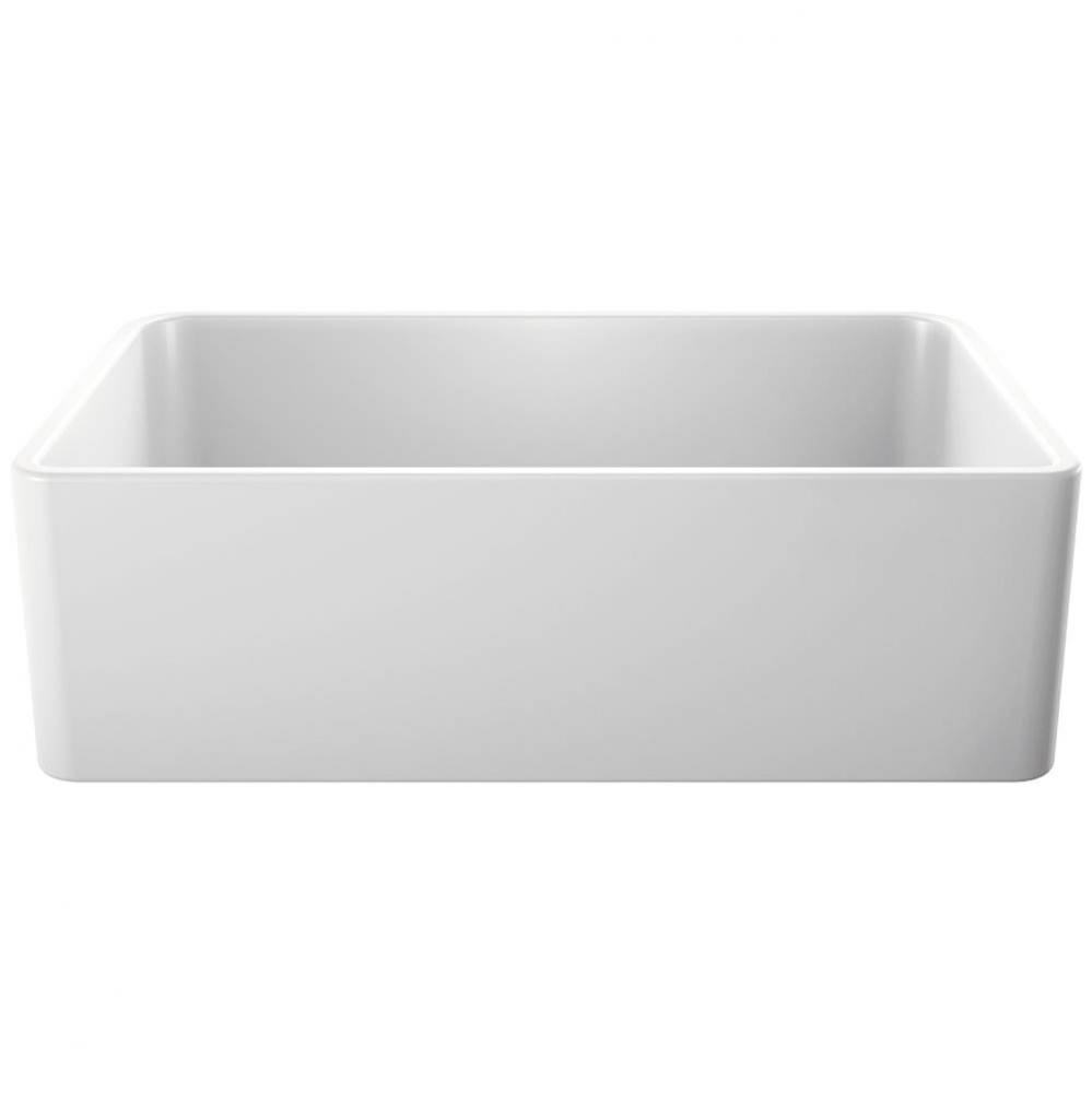 Cerana 33'' Fireclay Single Bowl Apron-Front Farmhouse Sink - White