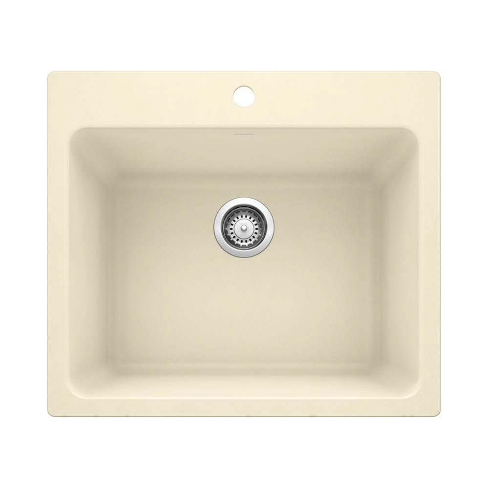 Liven Dual Mount Laundry Sink - Biscuit