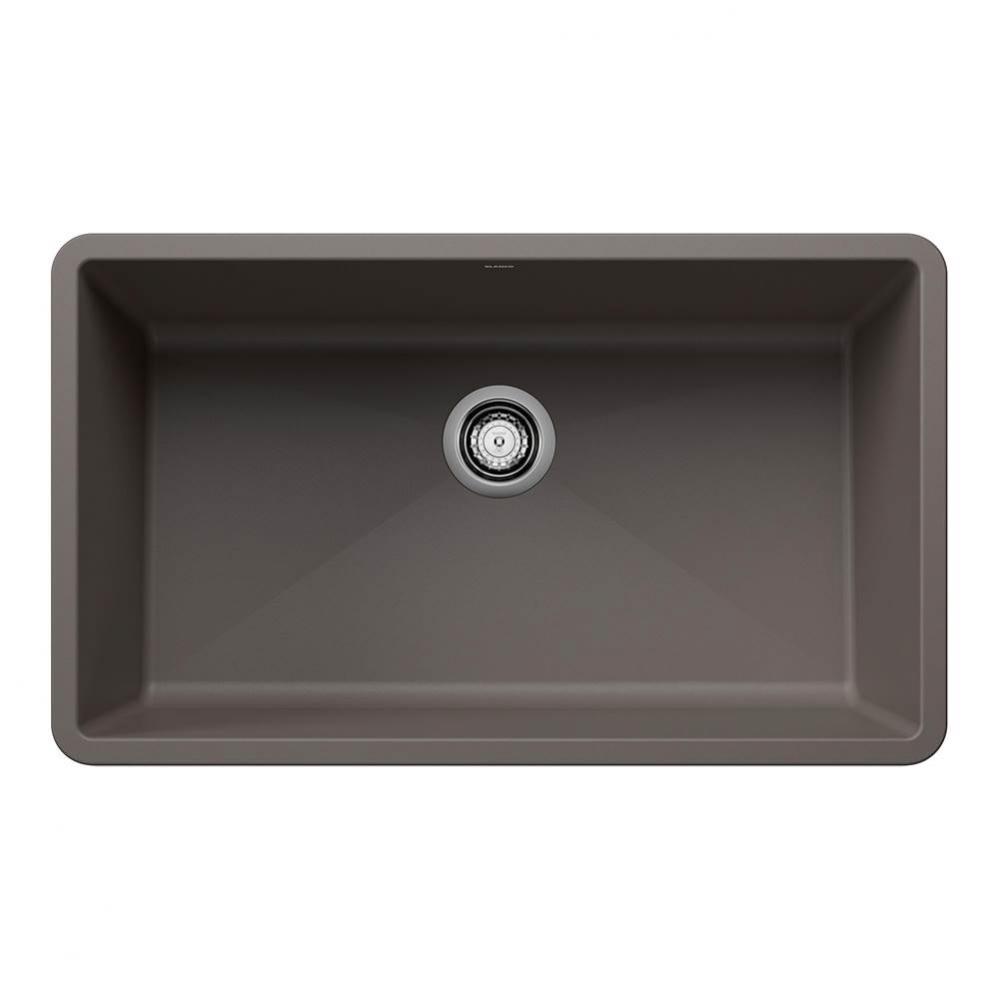 Precis SILGRANIT 32'' Super Single Undermount Kitchen Sink - Volcano Gray