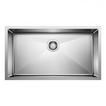 Blanco 524754 - Cuvee R15 32'' Single Bowl Undermount Stainless Steel Kitchen Sink