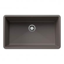 Blanco 443121 - Precis SILGRANIT 32'' Super Single Undermount Kitchen Sink - Volcano Gray