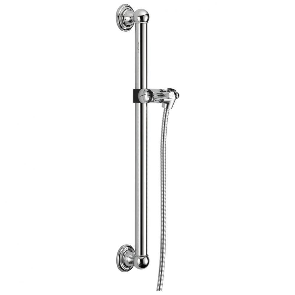 Universal Showering Components Adjustable Slide Bar/Grab Bar Assembly