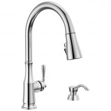 Delta Faucet 19877Z-SD-DST - Capertee™ Single Handle Pull-Down Kitchen Faucet with Soap Dispenser and ShieldSpray Technology