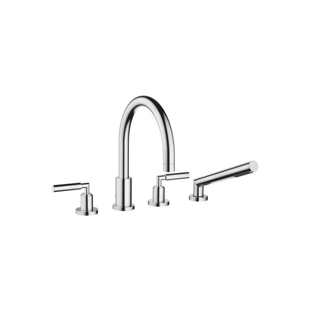 Tara Deck-Mounted Tub Mixer, With Hand Shower Set For Deck-Mounted Tub Installation In Polished Ch