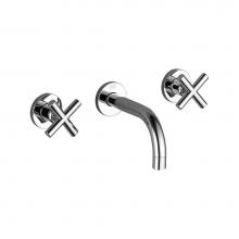 Dornbracht 36707892-000010 - Tara Wall-Mounted Three-Hole Lavatory Mixer Without Drain In Polished Chrome