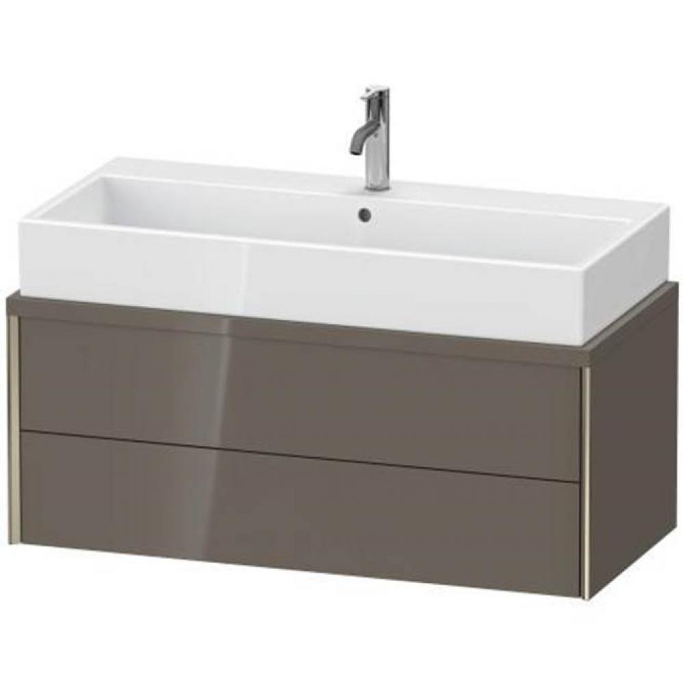 Duravit XViu Vanity Unit for Console  Flannel Gray High Gloss