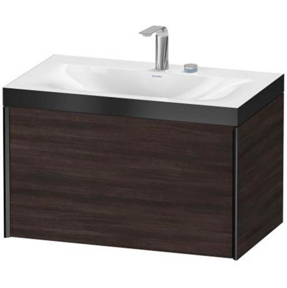 Duravit XViu One Drawer C-Bonded Wall-Mount Vanity Kit European Oak