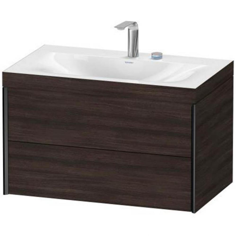 Duravit XViu Two Drawer C-Bonded Wall-Mount Vanity Kit European Oak