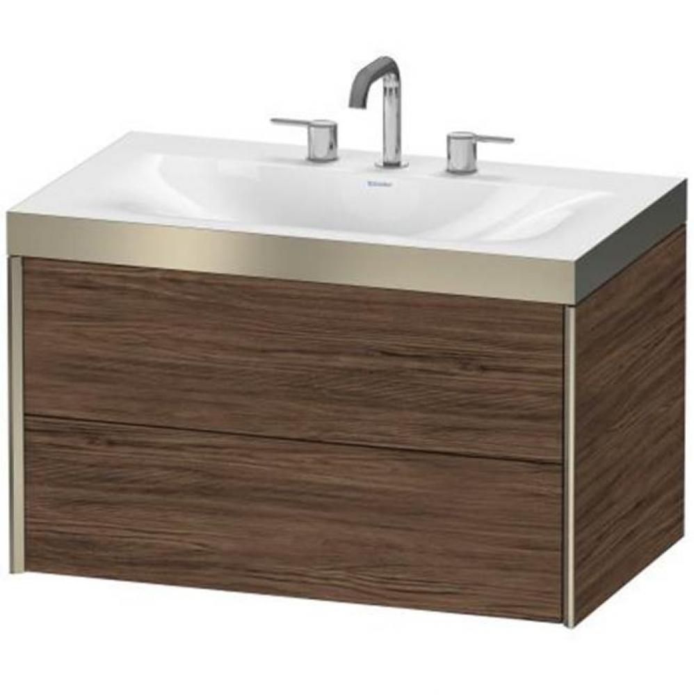 Duravit XViu C-Bonded Wall-Mounted Vanity  Dark Walnut