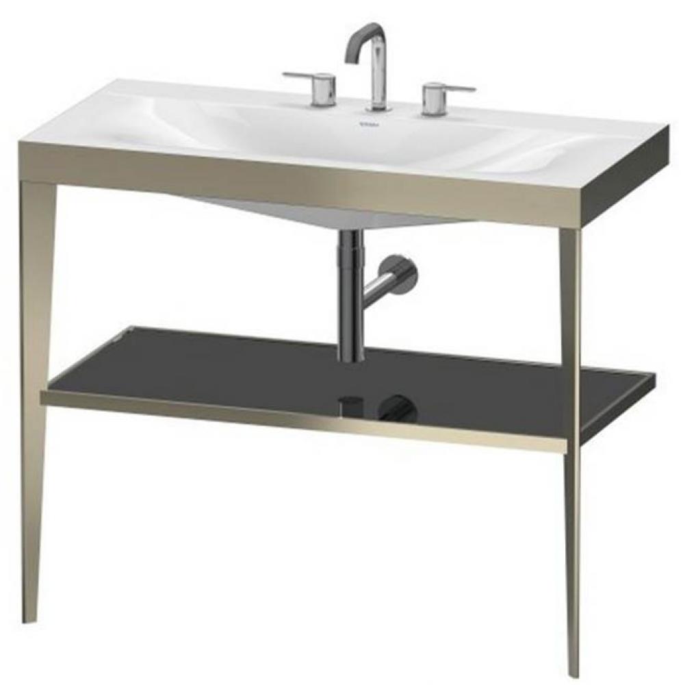 Duravit XViu C-Bonded Set With Metal Console  Black High Gloss