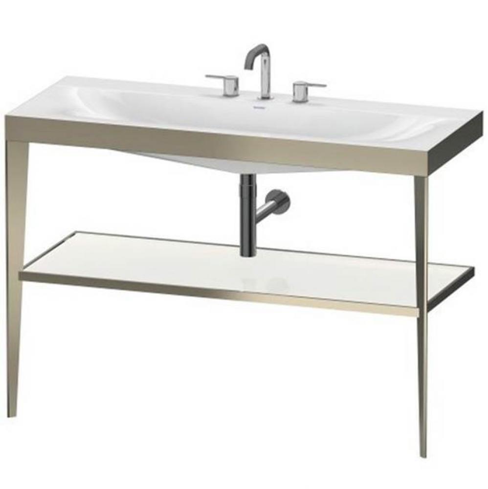 Duravit XViu C-Bonded Set With Metal Console  White High Gloss