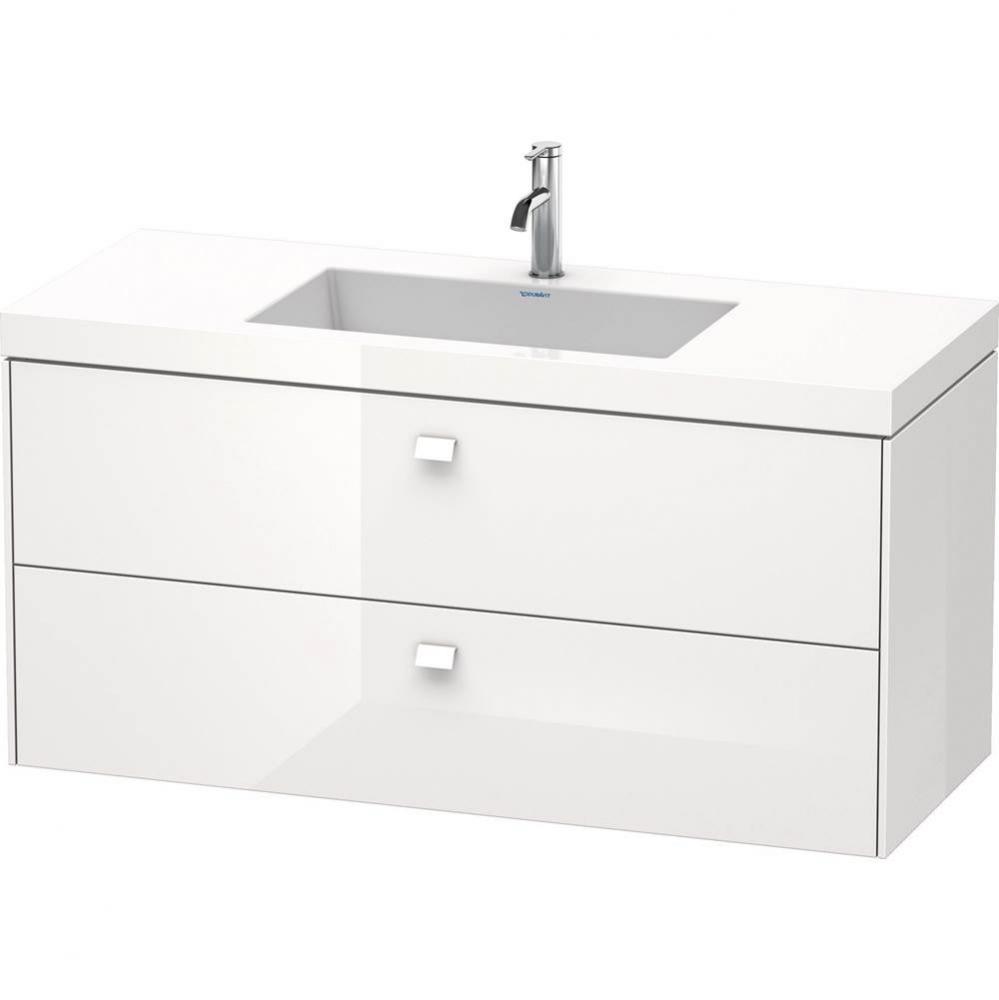 Duravit Brioso C-Bonded Wall-Mounted Vanity  White High Gloss