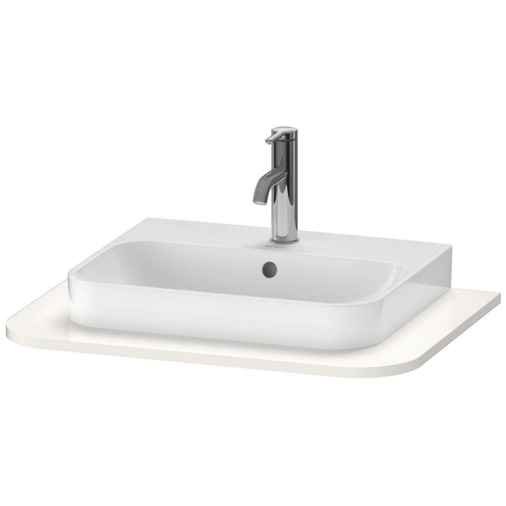 Happy D.2 Plus Console with One Sink Cut-Out White