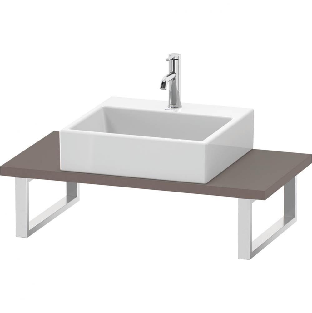 L-Cube Console with One Sink Cut-Out Basalt