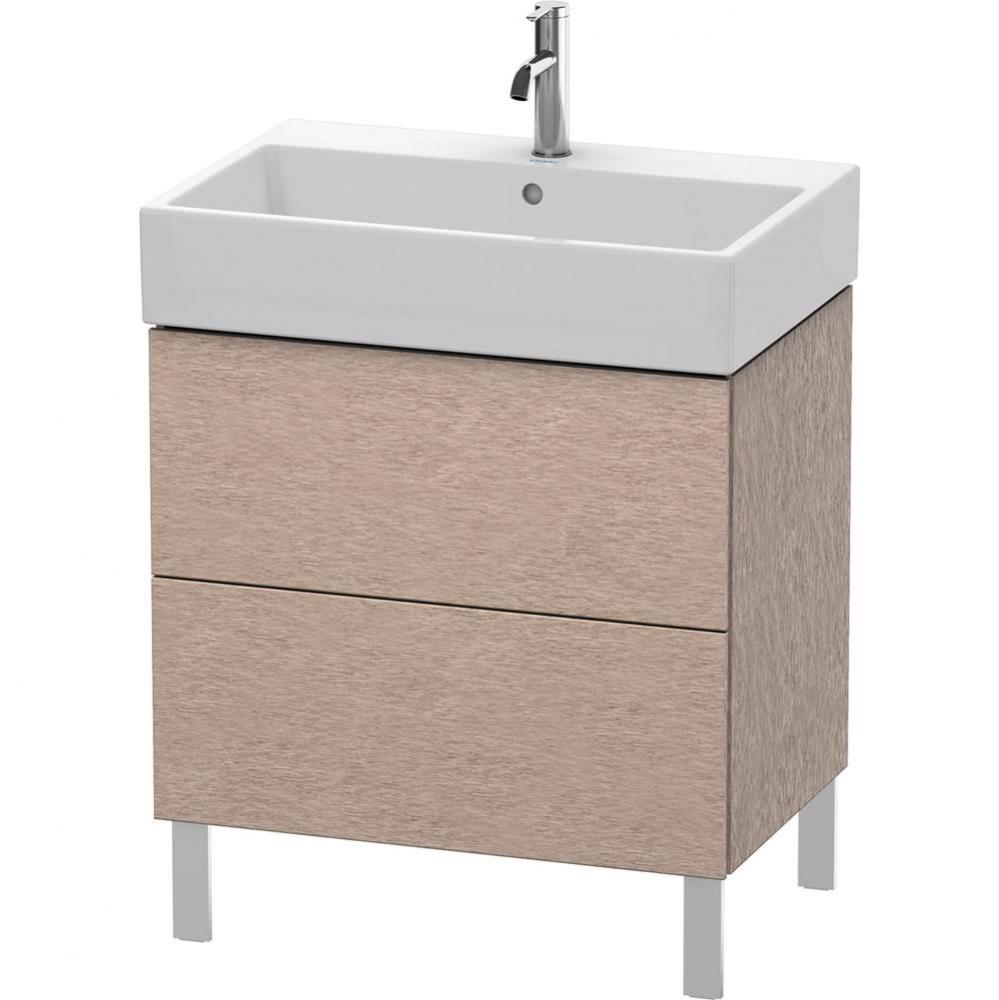 Duravit L-Cube Two Drawer Floorstanding Vanity Unit Cashmere Oak