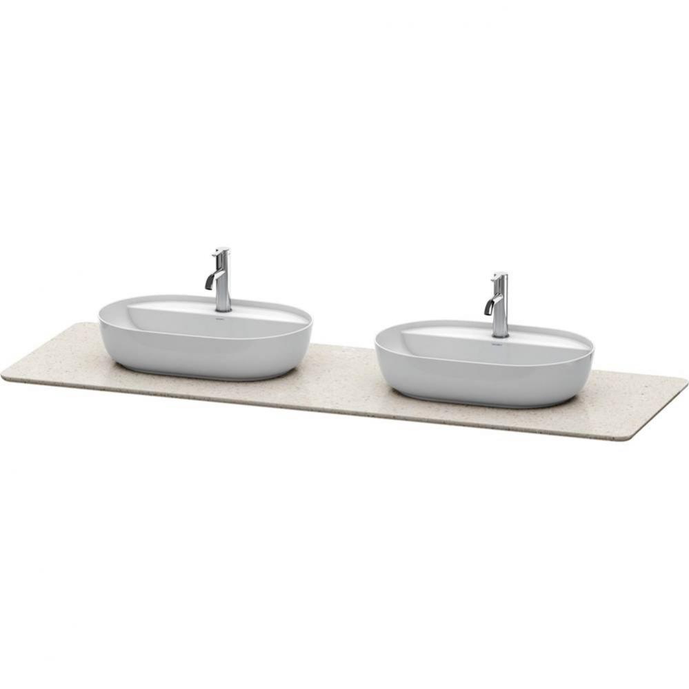 Luv Console with Two Sink Cut-Outs Sand