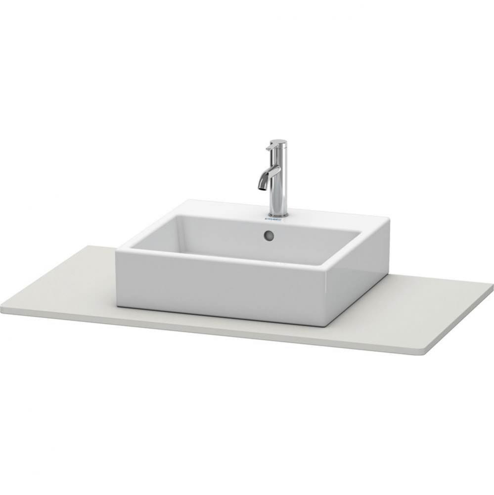 Duravit XSquare Console with One Sink Cut-Out Concrete Gray