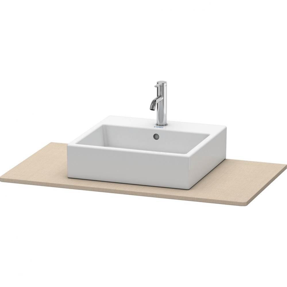 Duravit XSquare Console with One Sink Cut-Out Linen