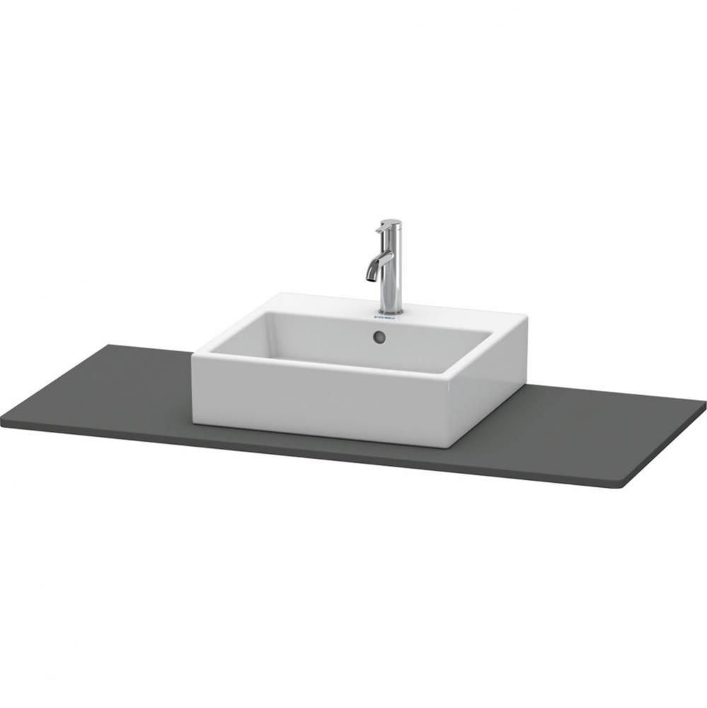 Duravit XSquare Console with One Sink Cut-Out Graphite