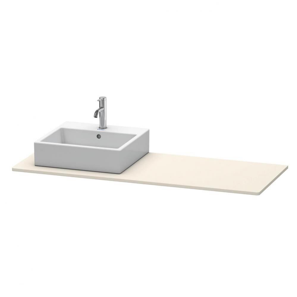 Duravit XSquare Console with One Sink Cut-Out Taupe