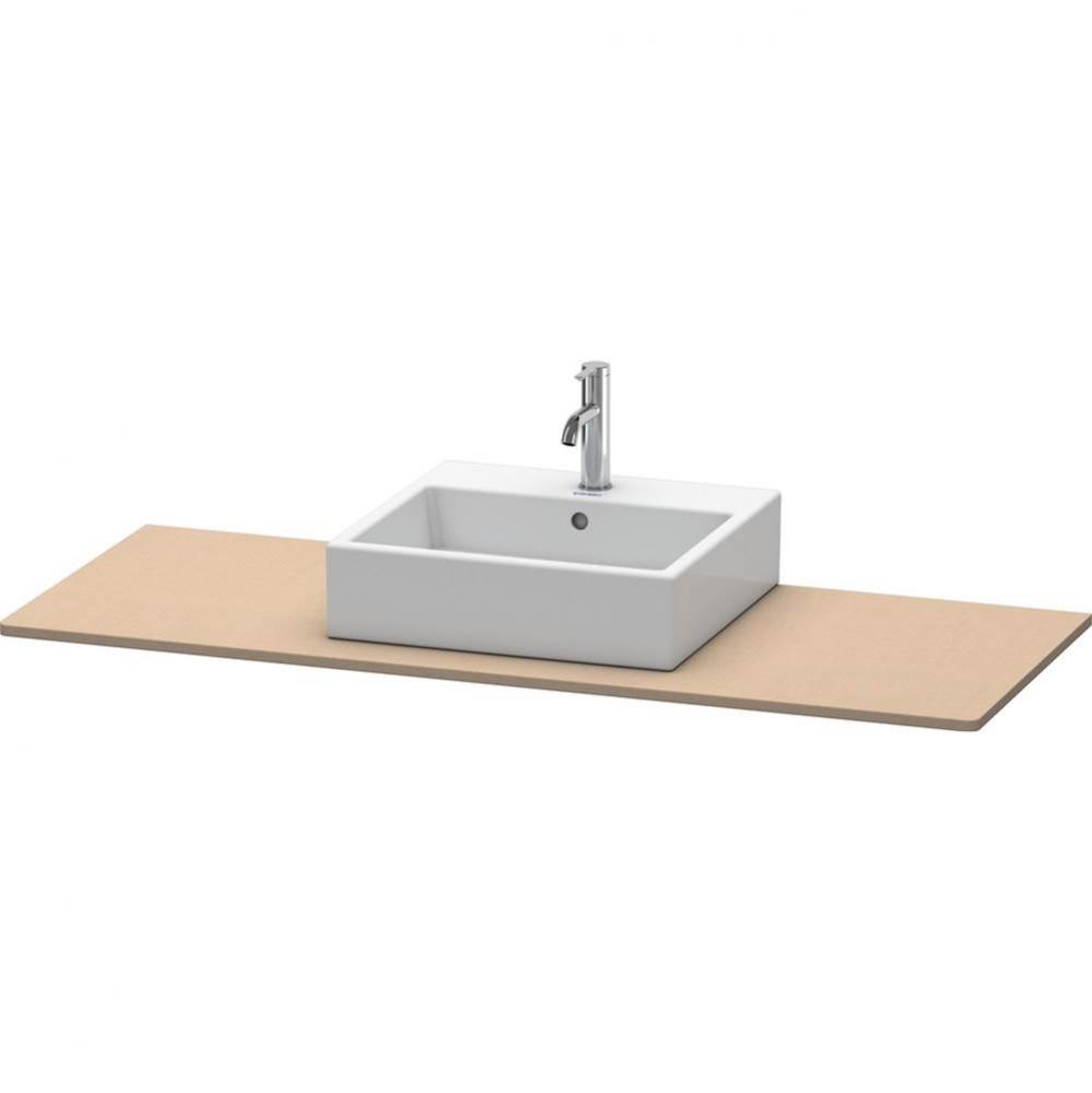 Duravit XSquare Console with One Sink Cut-Out Linen