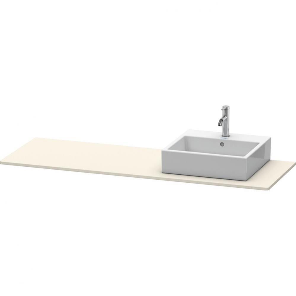 Duravit XSquare Console with One Sink Cut-Out Taupe