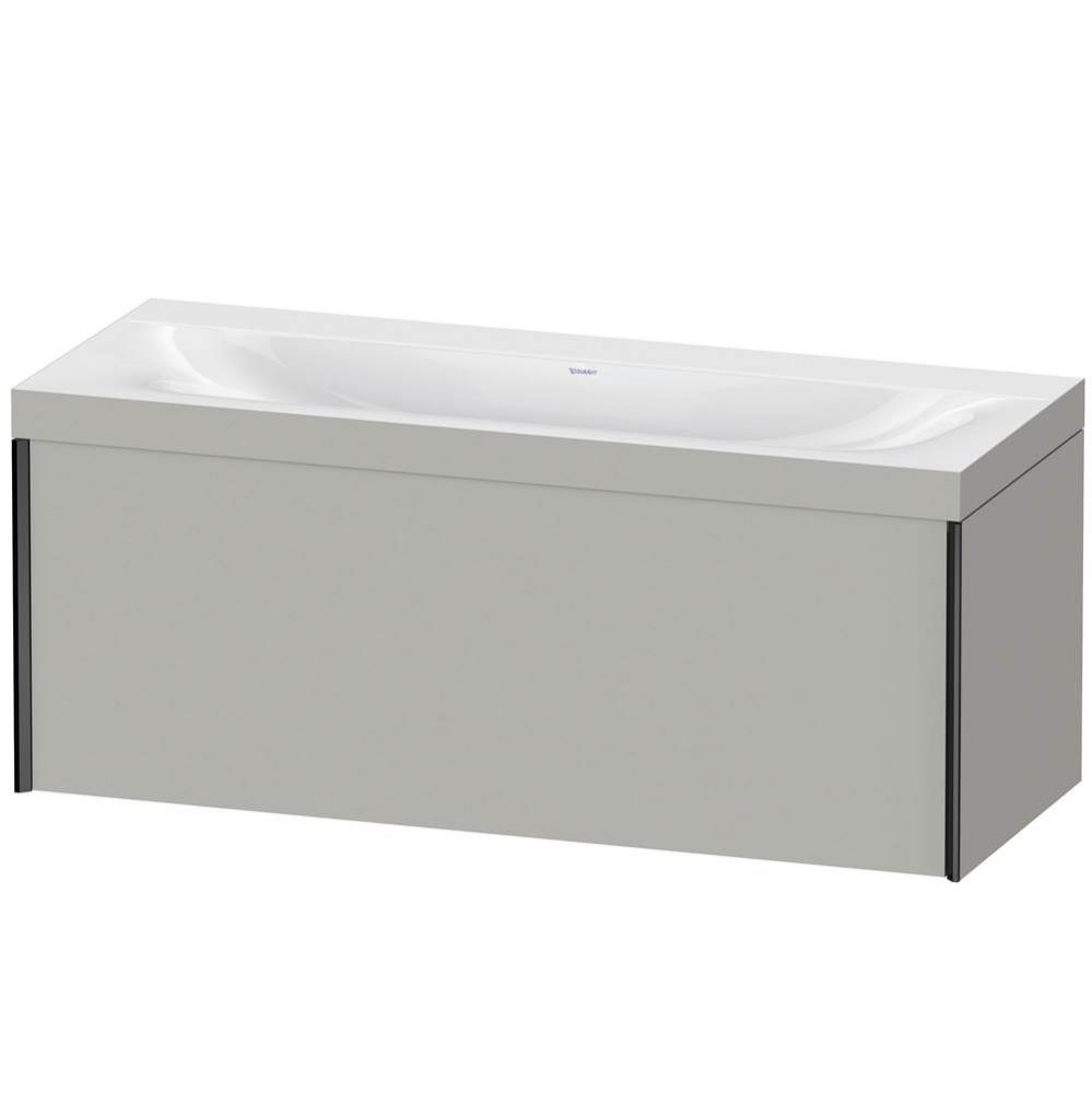 XViu One Drawer C-Bonded Wall-Mount Vanity Kit Concrete Gray