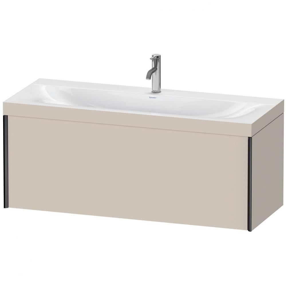 XViu One Drawer C-Bonded Wall-Mount Vanity Kit Taupe