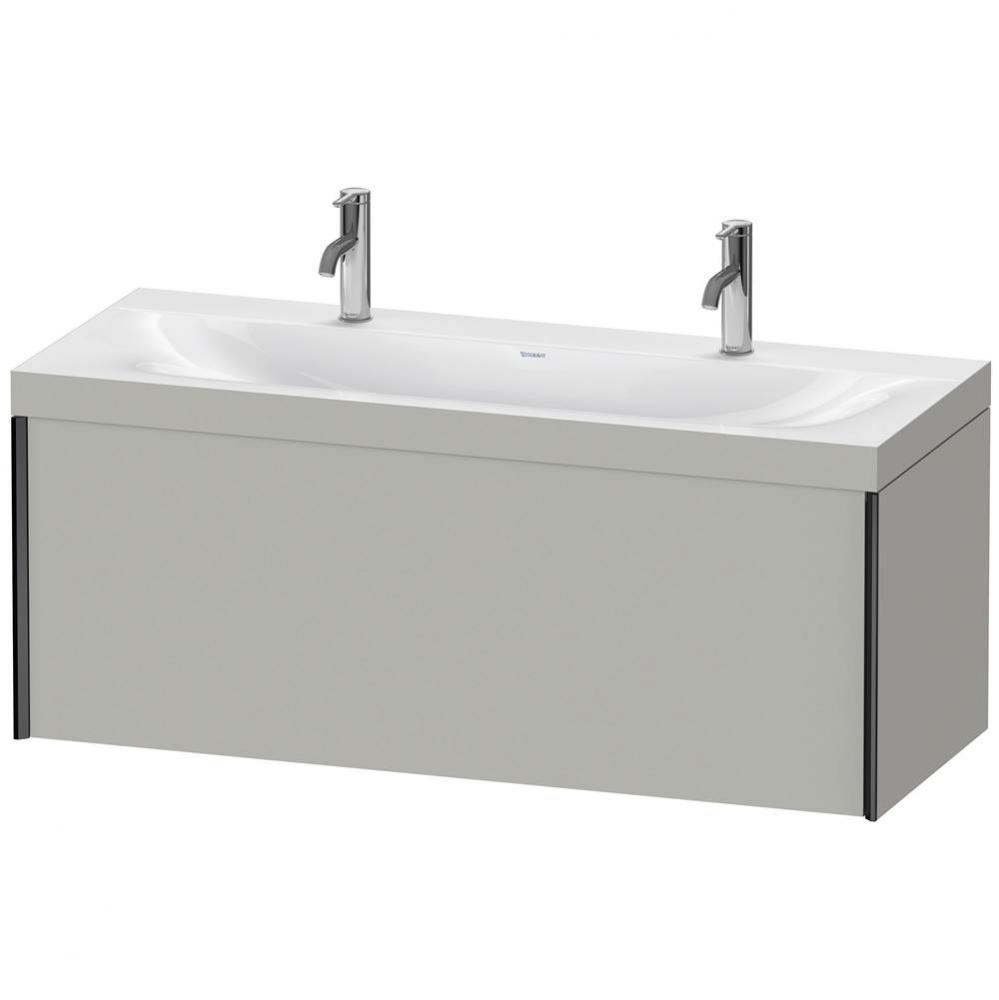 XViu One Drawer C-Bonded Wall-Mount Vanity Kit Concrete Gray