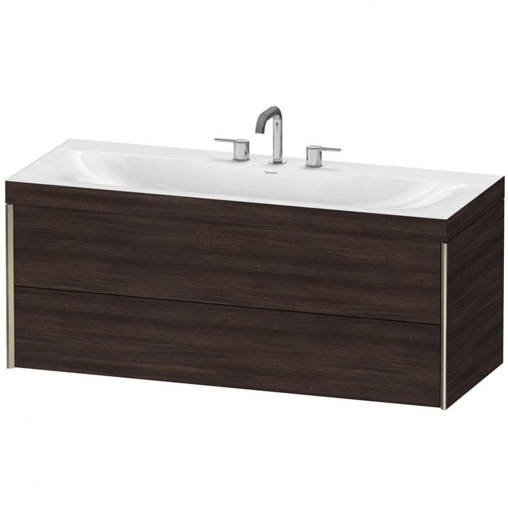 Duravit XViu C-Bonded Wall-Mounted Vanity  Chestnut Dark