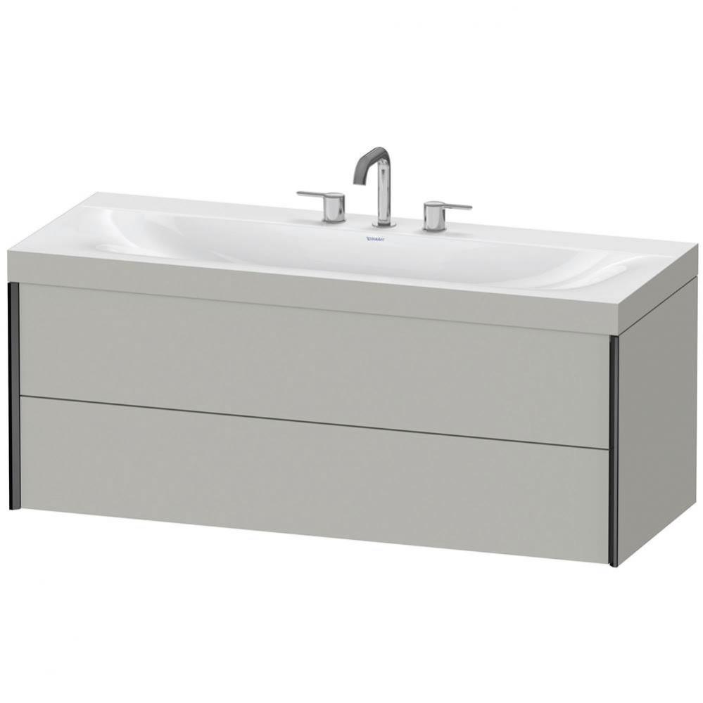 Duravit XViu C-Bonded Wall-Mounted Vanity  Concrete Gray Matte