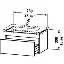 Duravit DS638102243 - Duravit DuraStyle One Drawer Wall-Mount Vanity Unit White|Basalt