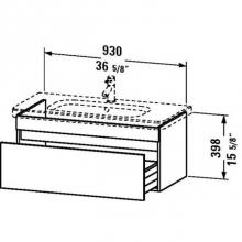 Duravit DS638205143 - Duravit DuraStyle One Drawer Wall-Mount Vanity Unit Pine Terra|Basalt