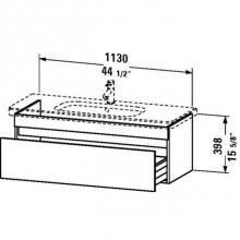 Duravit DS639502243 - Duravit DuraStyle One Drawer Wall-Mount Vanity Unit White|Basalt