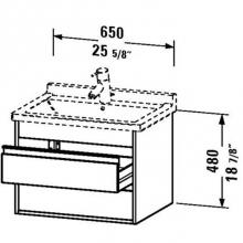 Duravit KT664303131 - Duravit Ketho Vanity Unit Wall-Mounted  Pine Silver