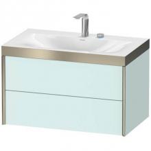 Duravit XV4615EB109P - Duravit XViu Two Drawer C-Bonded Wall-Mount Vanity Kit Light Blue