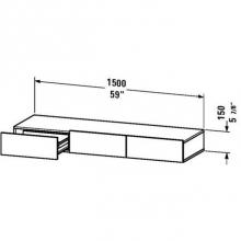 Duravit DS827205143 - Duravit DuraStyle Shelf With Drawer  Pine Terra