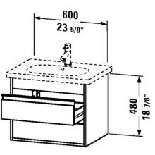 Duravit KT665003131 - Duravit Ketho Vanity Unit Wall-Mounted  Pine Silver