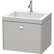 Duravit BR4600O1007 - Brioso One Drawer C-Bonded Wall-Mount Vanity Kit Concrete Gray