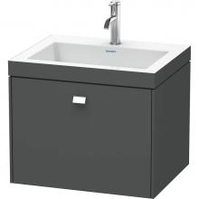 Duravit BR4600N1079 - Brioso One Drawer C-Bonded Wall-Mount Vanity Kit Walnut