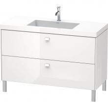 Duravit BR4703T2222 - Duravit Brioso C-Bonded Floorstanding Vanity  White High Gloss